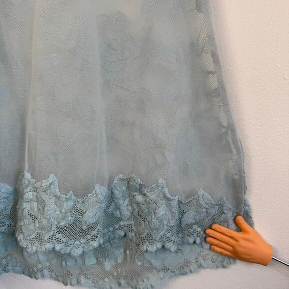 Vtg 2004 Victoria's Secret XS Babydoll Chemise Slip Blue - Picture 7 of 8